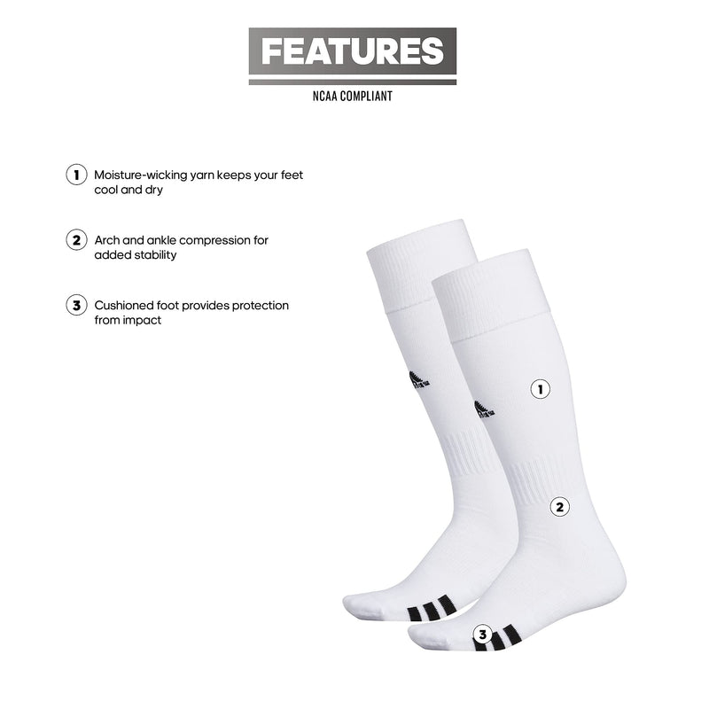 Rivalry Soccer 2-Pack OTC Sock Medium White/Black - BeesActive Australia