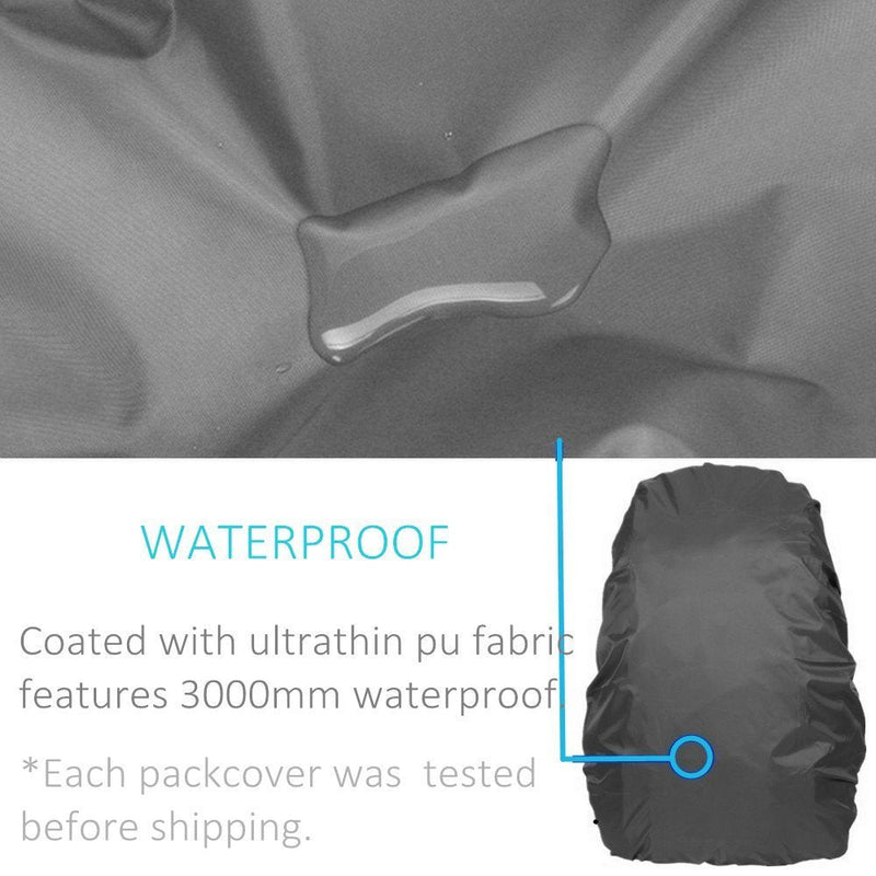 Joy Walker Waterproof Backpack Rain Cover for (15-90L), Upgraded Anti-Slip Cross Buckle Straps, Triple Strengthened Layers for Hiking Camping Traveling Acqua Small (for 15-25L backpack) - BeesActive Australia