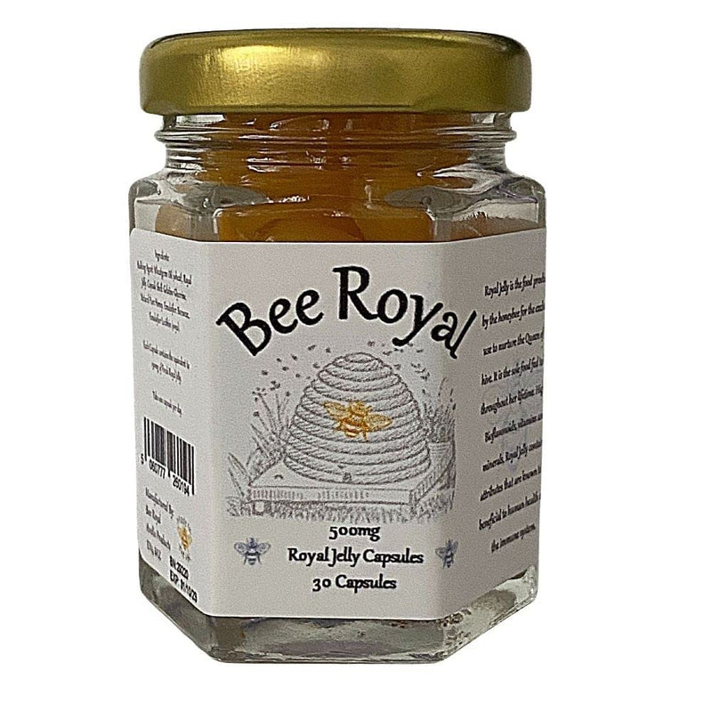 Bee Royal - 500mg Fresh Royal Jelly Capsules - 30 Capsules of 100% Fresh Queen's Jelly NOT Freeze Dried Extract - Supports Immune System, Energy Management, Reduces Tiredness & Fatigue, Fertility - BeesActive Australia
