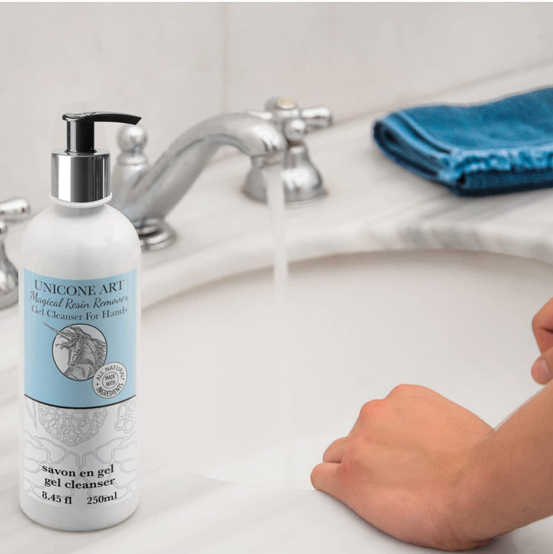 Magical Resin Remover - All Natural - Hand Gel Cleanser - Soap - Moisturizing - for Artists - for use with resin, glue, silicone, paint, epoxy, glitter - 8oz. - BeesActive Australia