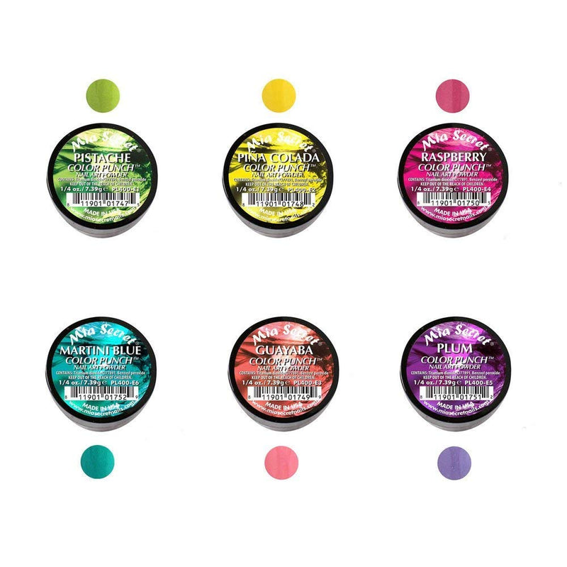 Mia Secret -Color Punch Collection Nail Acrylic Powder set of 6 - BeesActive Australia