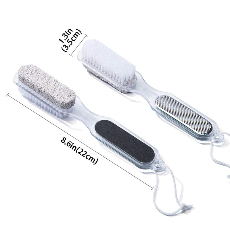 Foot Brush Pumice Stone Rasp File Exfoliating Pedicure Tool 4 in 1 Multi-functional Foot Scrubber - Foot File Pedicure Tools - BeesActive Australia