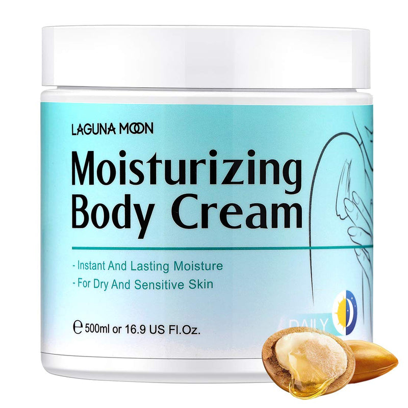 Body Cream for Skin Moisturize, Anti-aging, Instant Moisturize Body Butter with Hyaluronic Acid, Jojoba Oil, Shea Butter, Lagunamoon, 500ml/16.9 oz - BeesActive Australia