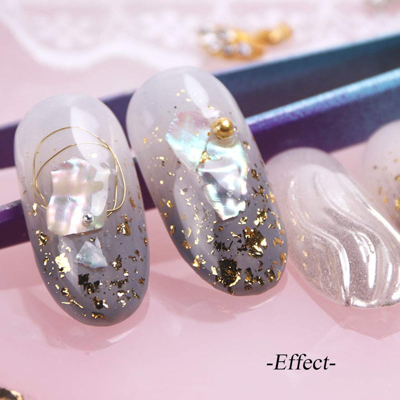 Irregular Abalone Seashell Slices, 3D Nail Art Shell Piece Nail Art Decorations UV Gel Flake Mermaid Nail Sequins - BeesActive Australia