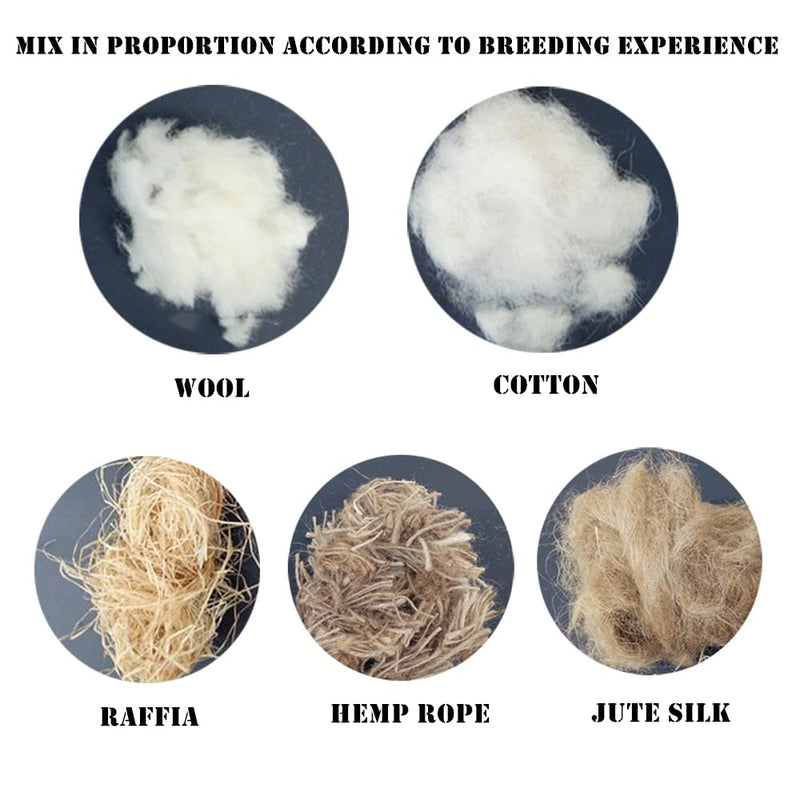 YJJKJ Natural Mixing Nesting Material Pads for Bird Nest, Bird Nest Nesting Liners Great for Nest Building and Hideouts 40G / 1.4OZ - BeesActive Australia