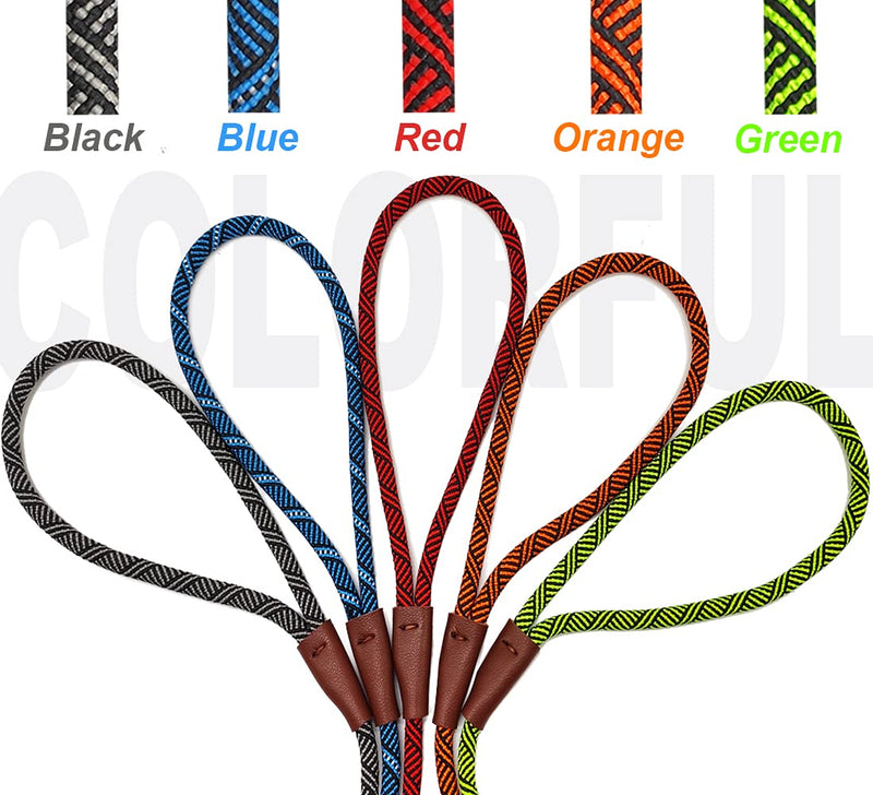Mycicy Durable Slip Lead Dog Leash,1/2" and 1/4" 5ft No Pull Slip-on Training Leash for Small and Medium Large Dogs 1/4" x 5Ft Black - BeesActive Australia