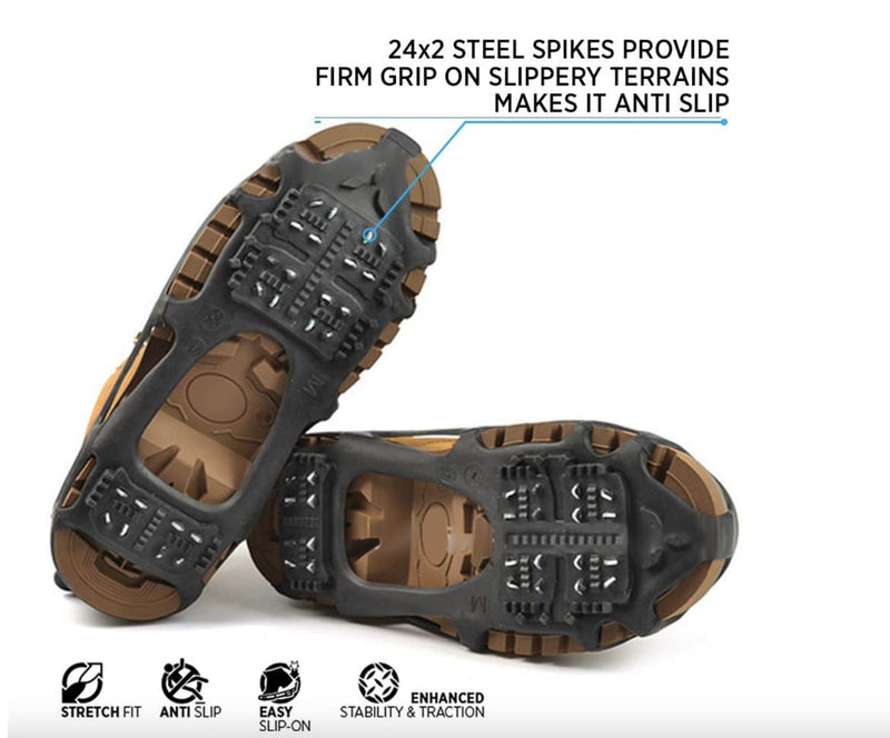 Traction Cleat for Walking on Snow and Ice - Happy Moose Ice Traction Walkers (1 Pair) Large - BeesActive Australia