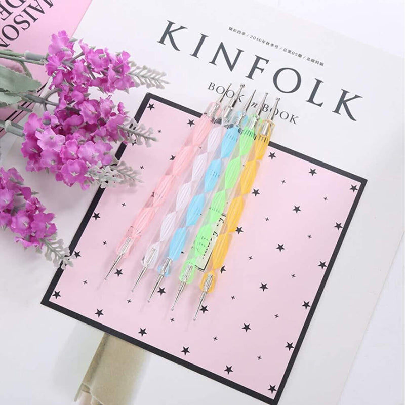 JOYJULY 20pcs Nail Art Design Tools, 15pcs Painting Brushes Set with 5pcs Dotting Pens, BLACK … Black Brushes with Dotting Pens - BeesActive Australia