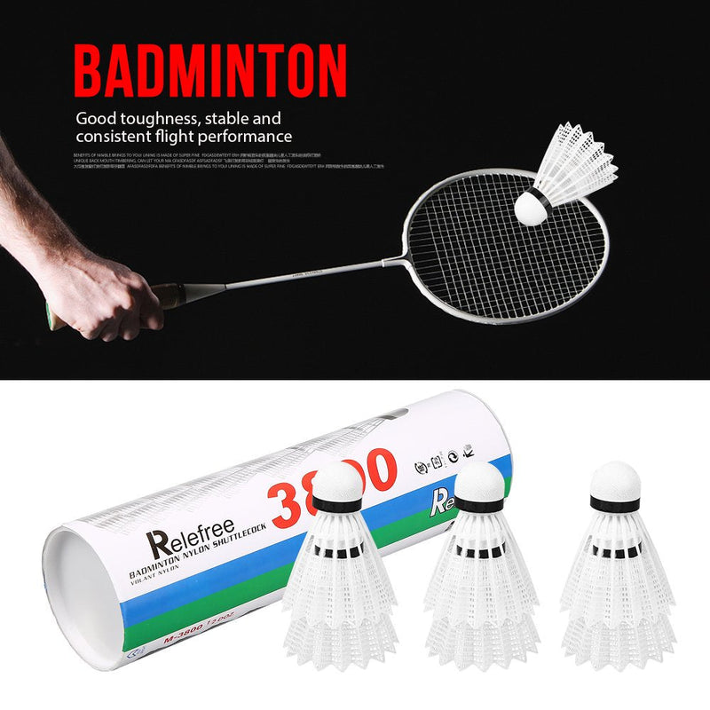 Dioche 12-Pack Nylon Feather Shuttlecocks, White Badminton Shuttlecocks, Badminton Balls,Indoor Outdoor Sports Hight Speed Training Badminton Birdies - BeesActive Australia