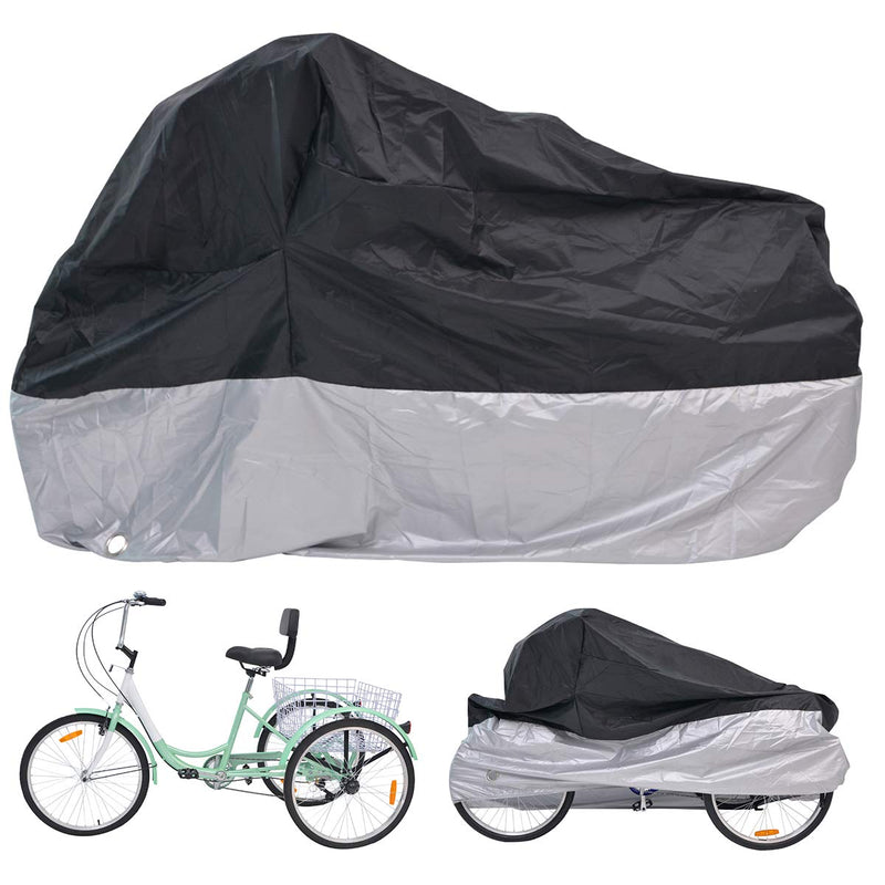 MOONCOOL Adult Tricycle Cover Trike Cover, 3 Wheeled Bicycle Bike Cover for Outdoor Storage Waterproof, Dust Wind Proof for Bikes - BeesActive Australia