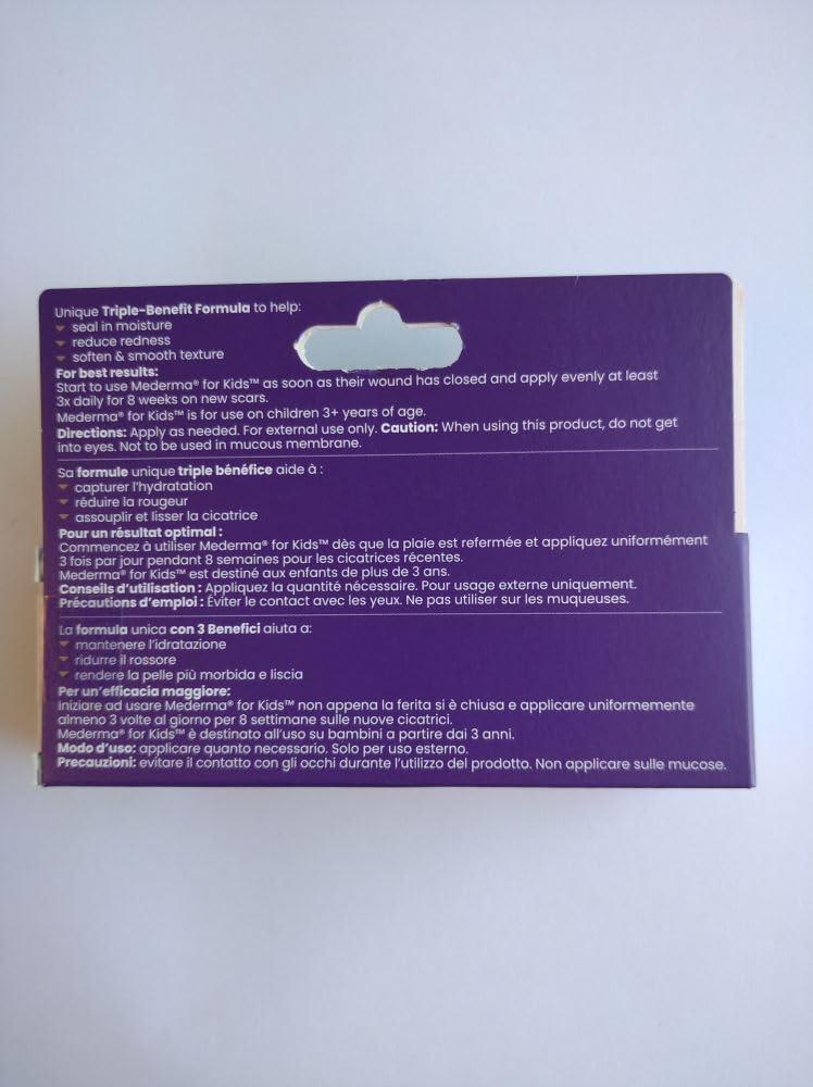 Mederma for Kids – Scar Care Cream – Goes on Purple, Rubs in Clear – Kid-Friendly Scent - 20 ml (Pack of 1) - BeesActive Australia