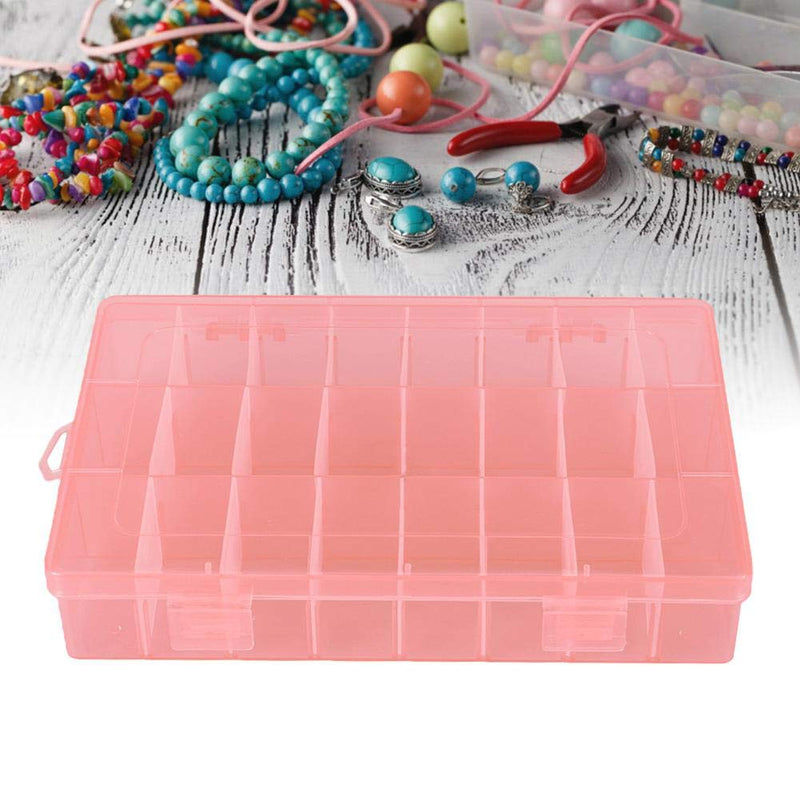 Jewelry Box Organizer Storage, 24 Grids Adjustable Jewelry Box, Plastic Detachable Beads Earrings Storage Case Jewelry Divider Container Jewelry Organizer Case(Orange) Orange - BeesActive Australia