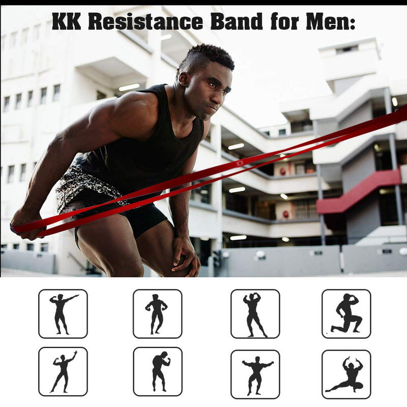 KK Resistance Bands, Pull Up Resistance Bands for men and women, fitness exercise bands, Pull up and stretch resistance Workout Bands in a variety of strengths. Suitable for home, gym, yoga, physical therapy. Red: 15 – 35 lbs - BeesActive Australia