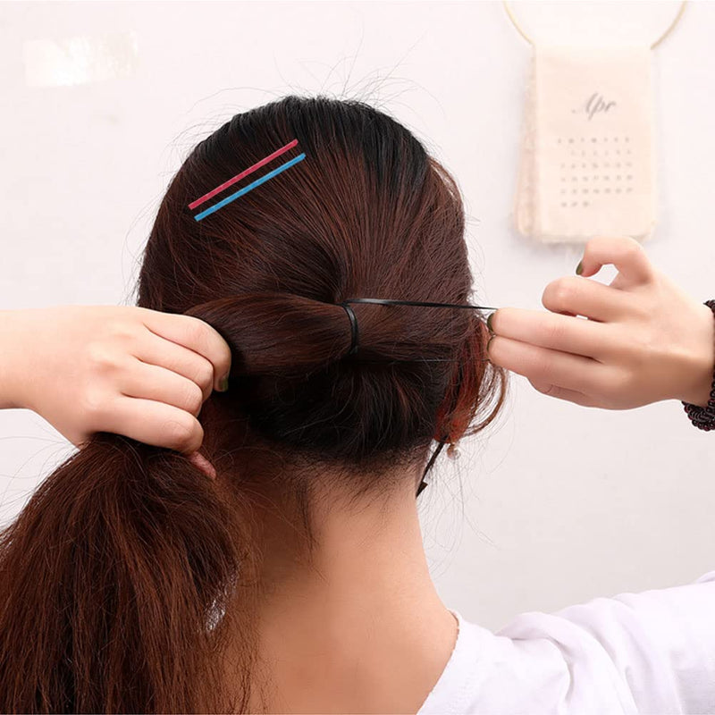 Bobby Pins for Thick Hair,50 Pcs Colorful Hair Grips Kit in Plastic Box Metal Hair Pins Hair Styling Clips for Women Girls (5.5cm/2.2 Inches) - BeesActive Australia