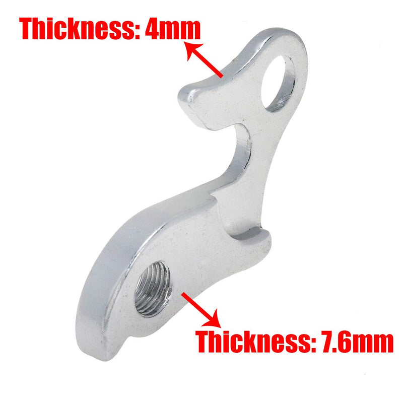 AUTUT 2 Pcs Universal Bicycle Bike Derailleur Hanger Frame Gear Tail Hook, Silver Tone - BeesActive Australia