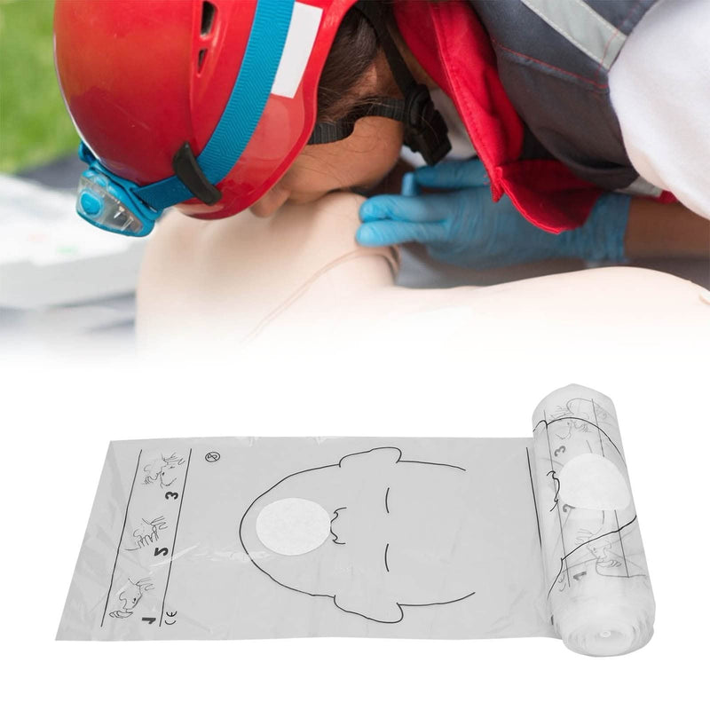 1 Roll First Responder CPR Barrier Cardiopulmonary Resuscitation Barrier Disposable Face Shield for Emergency Use,CPR Trainer - BeesActive Australia