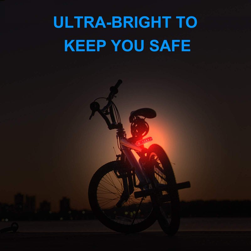 LED Rear Bike Lights, USB Rechargeable Bike Tail Lights(2 Pack), Ultra Bright, Cycling Safety, 330mah Better Battery Life, Easy to Install, 4 Light Mode Options, Accessories Fits on Any Road Bikes - BeesActive Australia