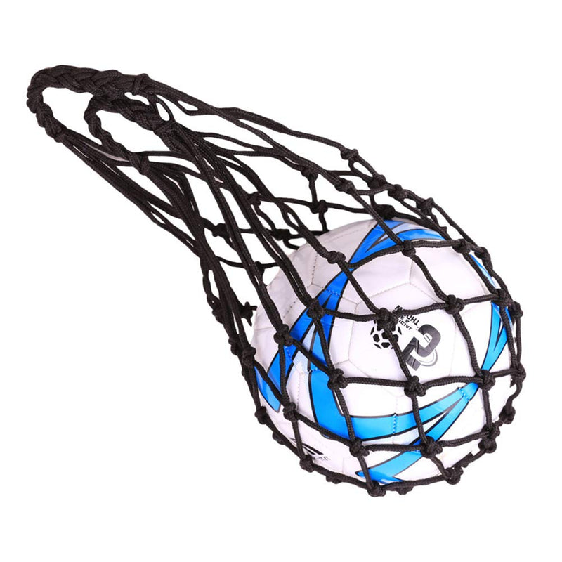 VORCOOL Sports Mesh Equipment Bag Volleyball Basketball Football Soccer Storage Net Bag Ball Carry Mesh for Single Ball (Black) - BeesActive Australia