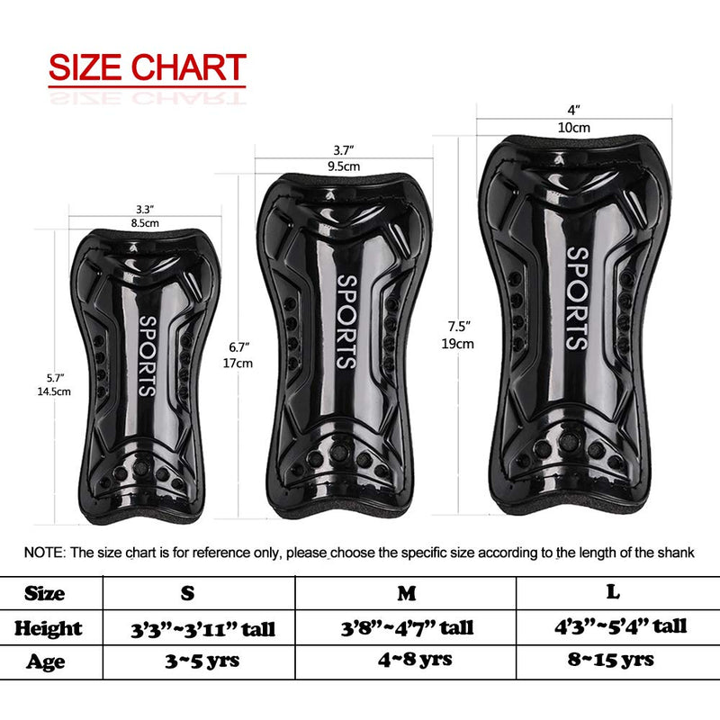 cGy Soccer Shin Guards, Youth Soccer Shin Pads, Breathable and Lightweight Child Calf Protective Gear Soccer Equipment for 3-15 Years Old Boys Girls Toddler Kids Teenagers L 4'7 - 5'4 Tall 02 Pairs Black + Blue - BeesActive Australia