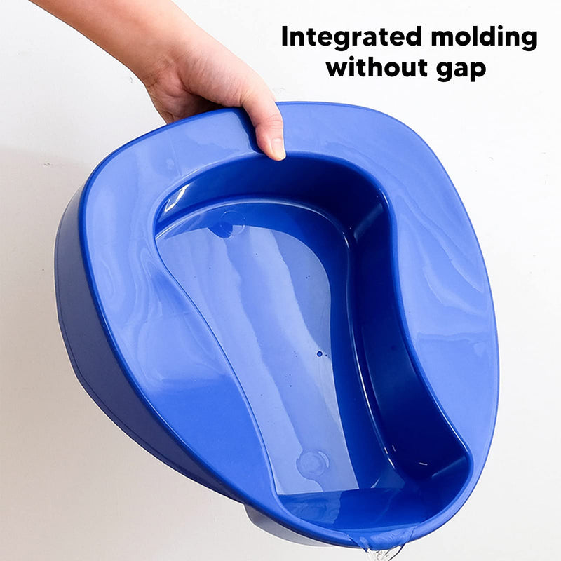 Thick Plastic Bedpan, Large Bed Pan Nursing Thicken 10 Degree Slope Bedridden Bedpan for Elderly Pregnant Women(Blue) Blue - BeesActive Australia
