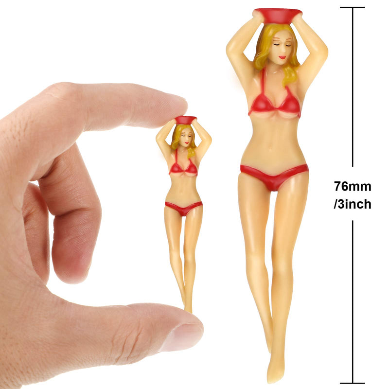 Sumind 6 Pieces Bikini Girl Golf Tees 76 mm/ 3 Inch Ladies Girl Golf Tees Plastic Pin-up Golf Tees Home Women Golf Tees for Golf Training Golf Accessories - BeesActive Australia