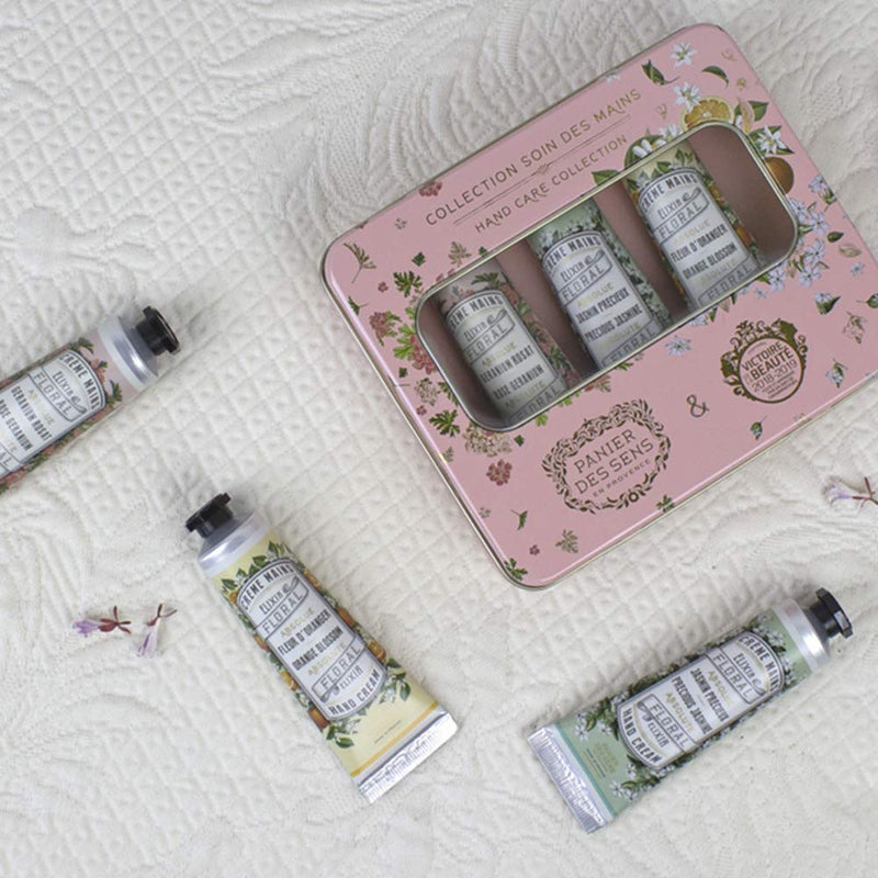 Panier des Sens Hand Cream gift box - Orange Blossom, Jasmine & Geranium - Made in France - 3 x 1Floz/30ml - BeesActive Australia