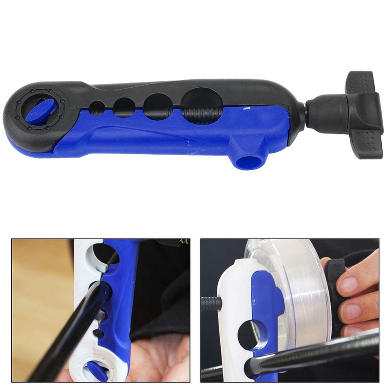 Bnineteenteam Mini Fishing Line Spooler Fishing Winder Reel Fishing Tackle Tool for Various Size Rod Blue Black - BeesActive Australia