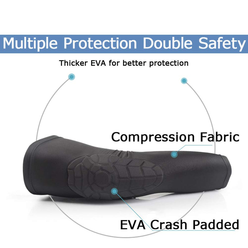 BOHOPE Kids Youth 5-15 Years Knee Pad Sleeve Sports Compression Leg Padded Guards Protective Gear for Basketball Baseball Football Volleyball Wrestling Cycling 1 Pair Black Knee Pad YL(Suits for:9-12 Years Old) - BeesActive Australia