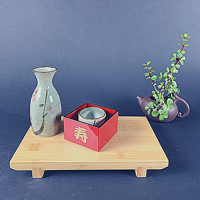 JapanBargain 2727, Sake Bottle Japanese Porcelain Saki Carafe Sake Decanter, 9.5 oz, Made in Japan 1 UmeBottle-9.5oz - BeesActive Australia