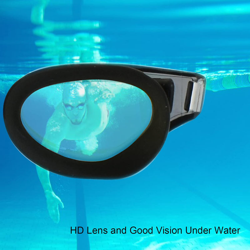 Swim Goggles with Anti-Fog and UV Protection, HD Lens Wide View and Soft Silicone Gaskets No Leaking for Adult White/Silver Coating - BeesActive Australia