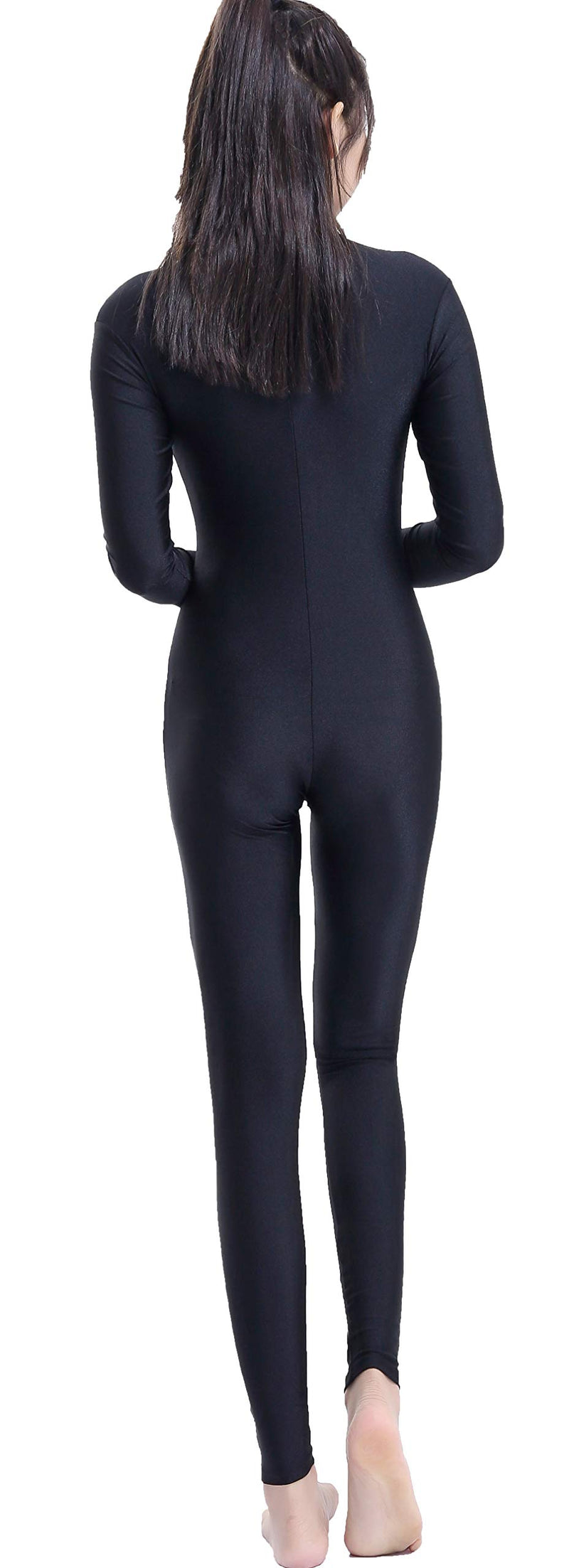 [AUSTRALIA] - Speerise Adult Spandex Long Sleeve Turtleneck Unitard Bodysuit Black X-Large 