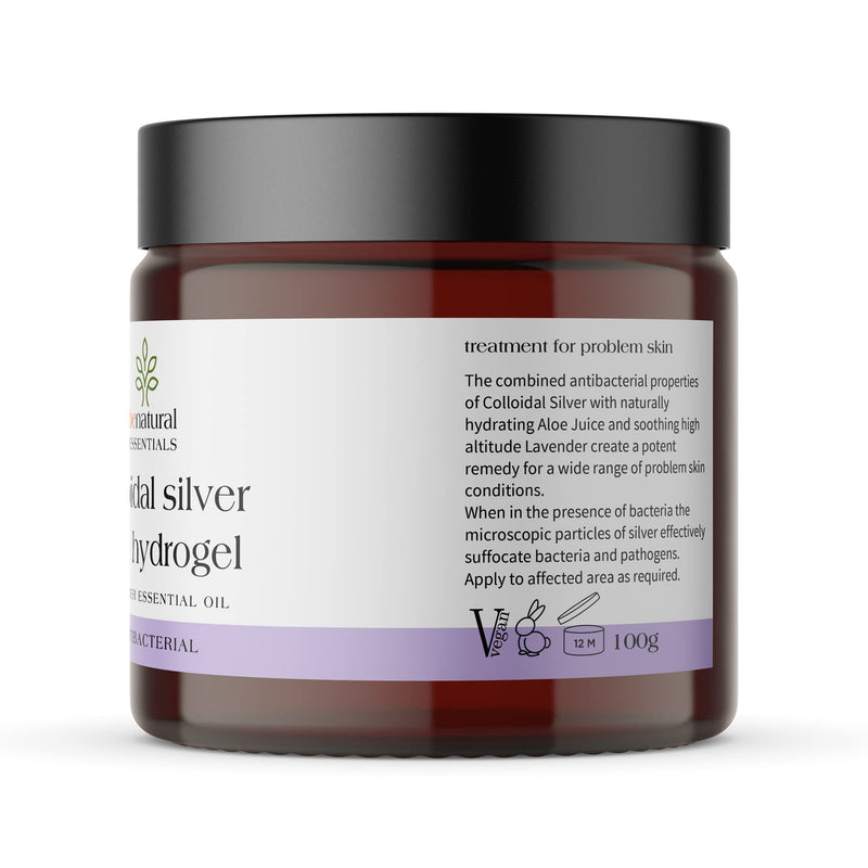 Benatural Essentials Premium Colloidal Silver Aloe Hydrogel 100g | Soothing Gel for Minor Burns, Scratches and Rashes | Antibacterial & Antifungal | PH Balanced | Manufactured in The UK - BeesActive Australia