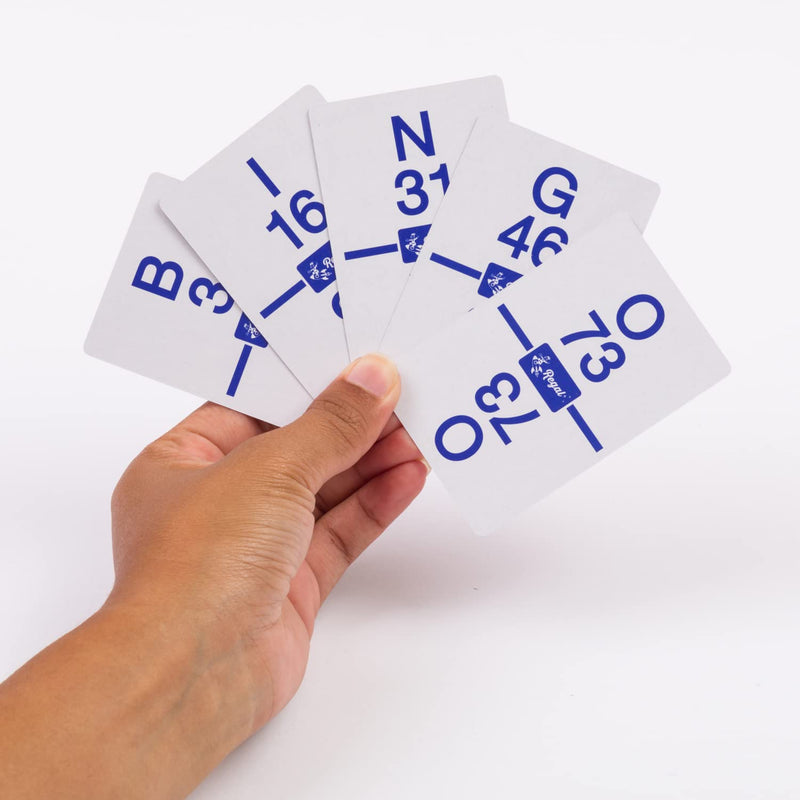 Regal Games - Standard Bingo Calling Cards - High Contrast Numbers & Letters - Durable Plastic Coating - 2.5" x 3.5" Cardstock - 75 Cards (B1 - O75) - BeesActive Australia