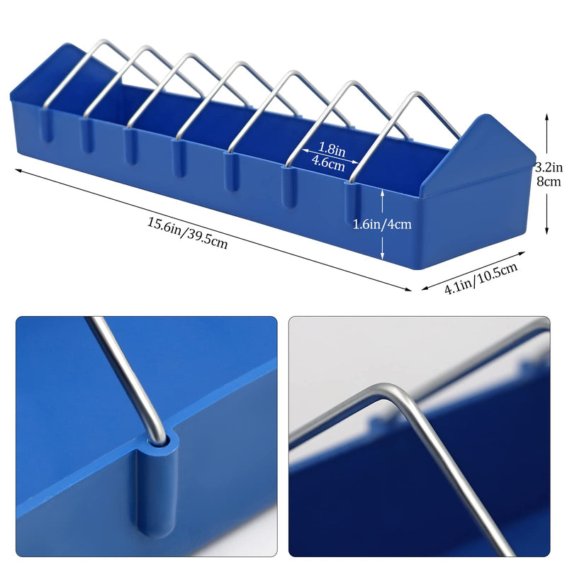 Junniu Large Pigeon Feeder Rack 2PCS Food Dish Dispenser Tool Slot Container Thick for Poultry Chicken Duck Parrots Bird Supplies - BeesActive Australia