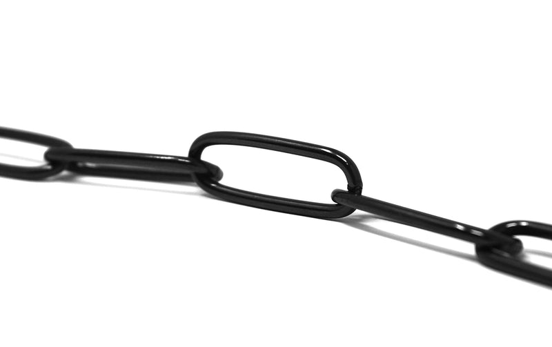 Herm Sprenger Black Stainless Steel Long Link Fur Saver Dog Training Collar No-Pull Slip Chain for Small Medium Large Dogs for Easy Control Made in Germany 21in (54cm) x 3mm - BeesActive Australia