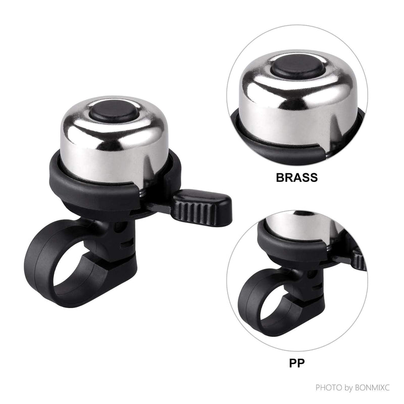 BONMIXC Bike Bell Brass Mini, Clearer Louder Longer Sustained Purer Tone - BeesActive Australia