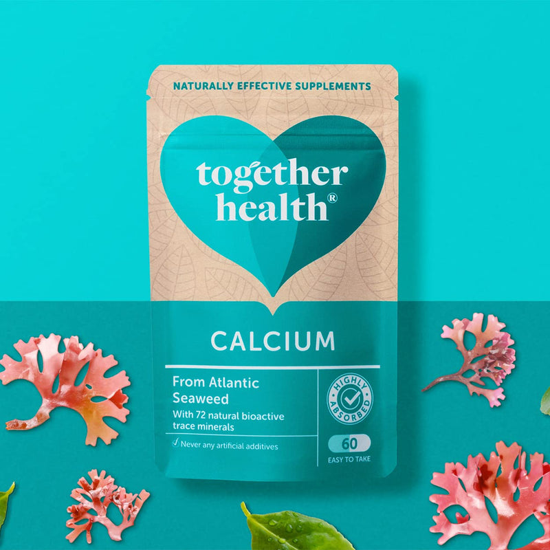 Calcium � Together Health � Seaweed-Based Calcium � 72 Trace Minerals � Vegan Friendly � Made in The UK � 60 Vegecaps Unflavoured 60 Count (Pack of 1) - BeesActive Australia