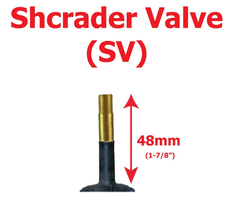 Tube - 26 x 2.00-2.40, w/ 48mm Schrader Valve. 26x2.125, 26x2.0, 26x 2.30, 26 x 2.40 Butyl Rubber Bicycle Inner Tube 2 Tubes - BeesActive Australia