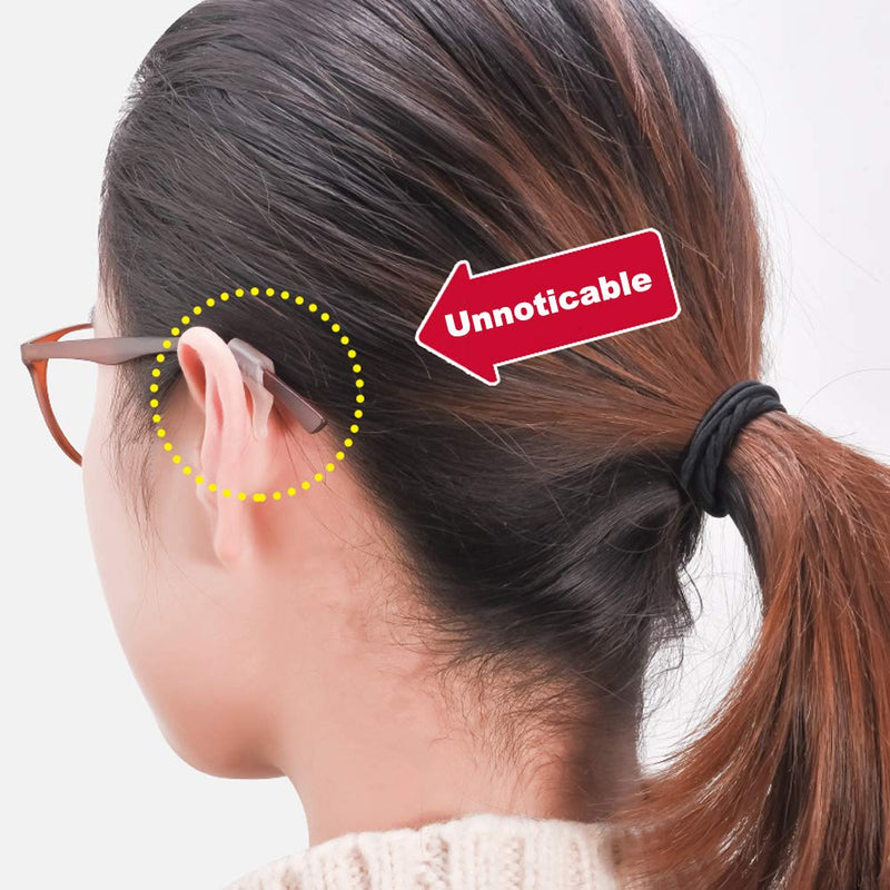 Anti-Slip Ear Hooks Holder Eyeglasses Retainers Silicone Glasses Temple Holders for Glasses Sunglasses 10 Pairs?Black/White Black/White - BeesActive Australia