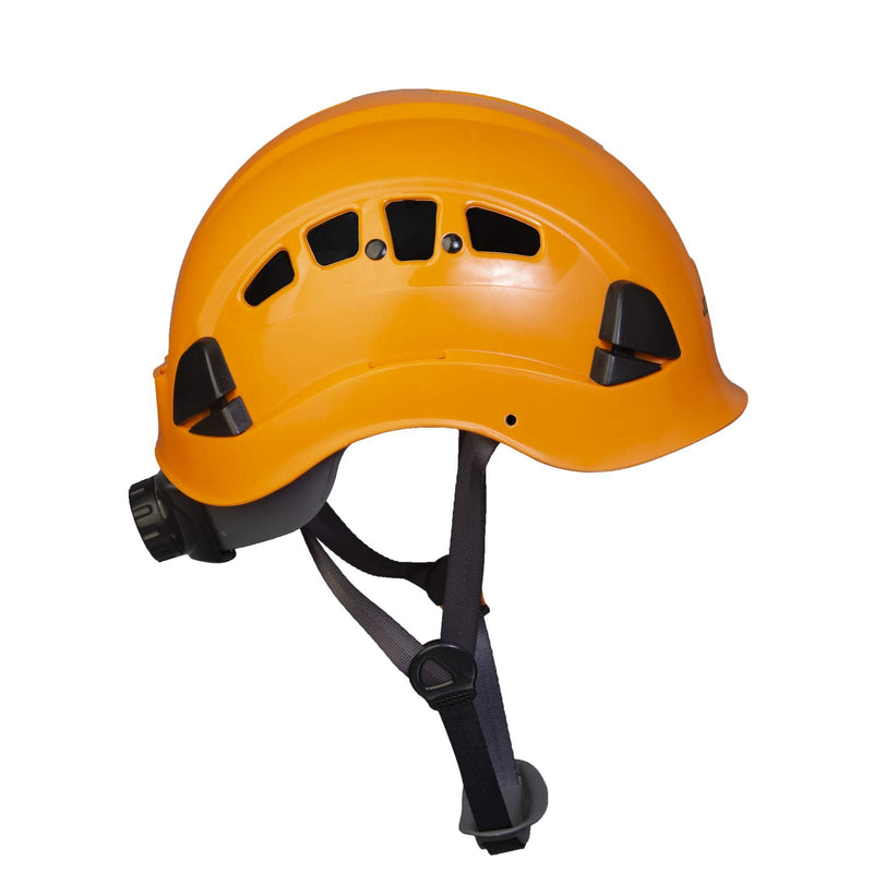JORESTECH - ABS Work-at-Height and Rescue Hard Hat Slotted Ventilated Helmet w/ Adjustable Ratchet 6-Point Suspension ANSI Z89.1-14 Orange - BeesActive Australia
