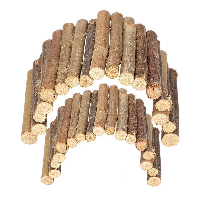 Hamster Bridge Wooden Hamster Ladder Bridge Hamster Suspension Bridge Long Climbing Ladder for Dwarf Syrian Hamster Toy Natural Wooden Bridge Ladder House Chew Toy for Reptile Mice Rodents - BeesActive Australia