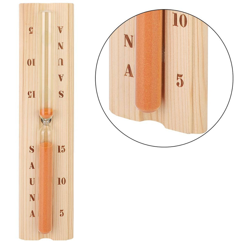 Duokon 5/10/15 minutes Pine Sauna Hourglass Clock, Accurate Wooden Sand Timer with Robust Heat-Resistant Glass for Spa Bath Sauna - BeesActive Australia