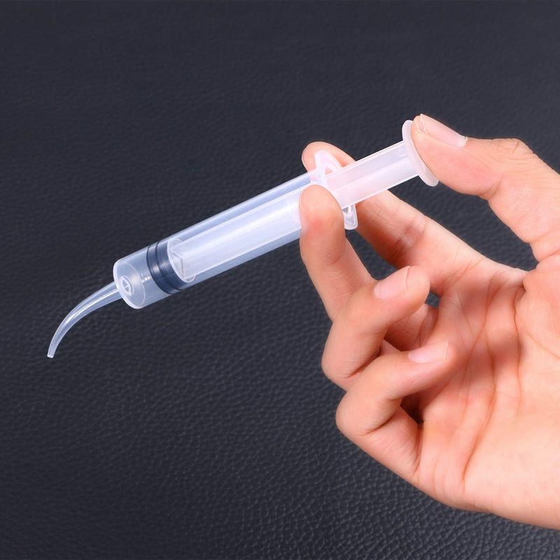 ROSENICE Dental Syringe 4pcs Disposable Dental Irrigation Syringe with Curved Tip for Dental Care (As Shown) - BeesActive Australia