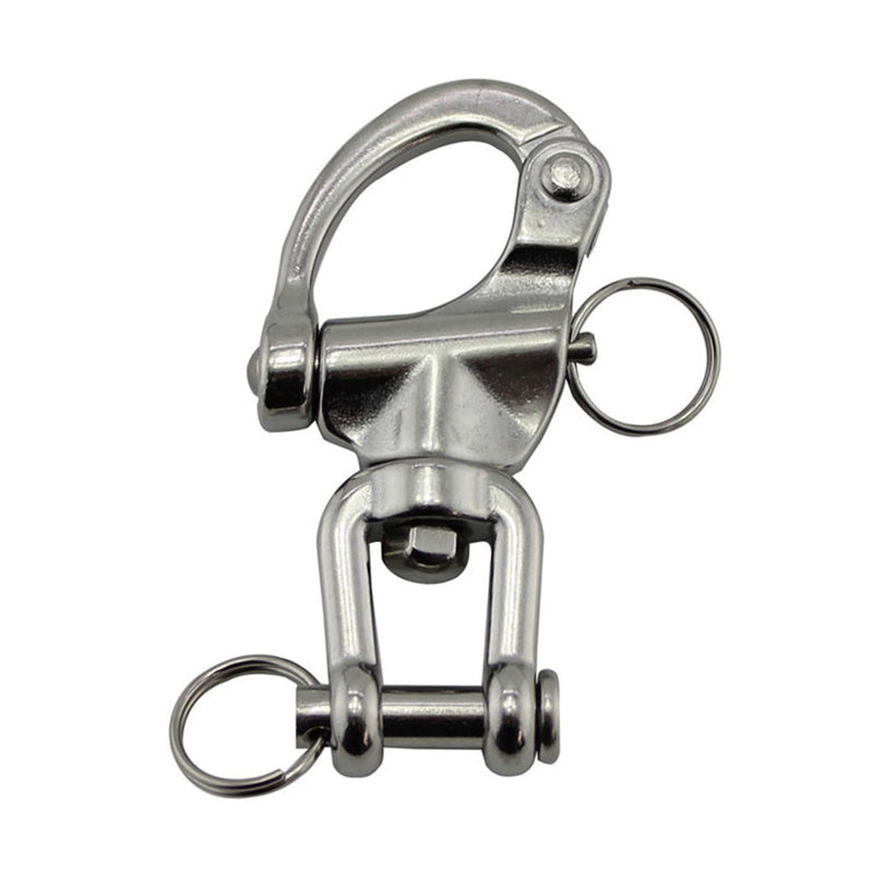 NRC&XRC Pair Jaw Swivel Snap Shackle 316 Stainless Steel for Sailboat Spinnaker Halyard &Diving 2-3/4" - BeesActive Australia