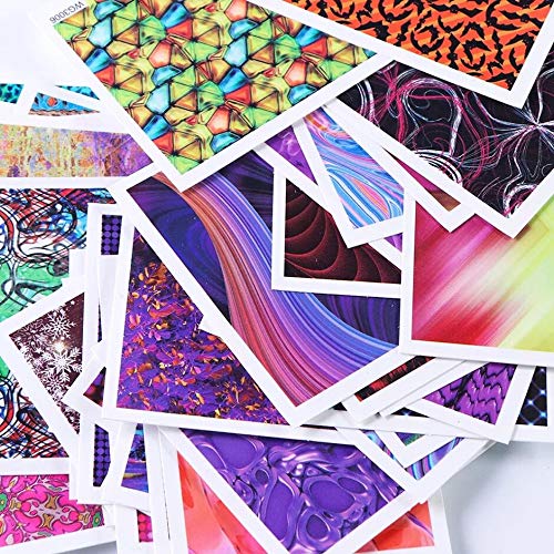 NAIL ANGEL 45 Sheets Nail Art Water Decals Water Transfer Sticker Snowflake Prints Abstract Art Design Different Pattern Decals for fingernail and toenail Manicure (45sheets) 10081 - BeesActive Australia