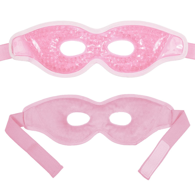 Heyu-Lotus 2 Pcs Cooling Eye Mask, Reusable Gel Eye Mask for Puffy Eyes Freezer Eye Mask Hot Cold Therapy Eye Mask for Swollen Eyes, Dark Circle, Swollen Eyes, Stress, Headache, Migraine(Blue&Pink) Blue&pink - BeesActive Australia