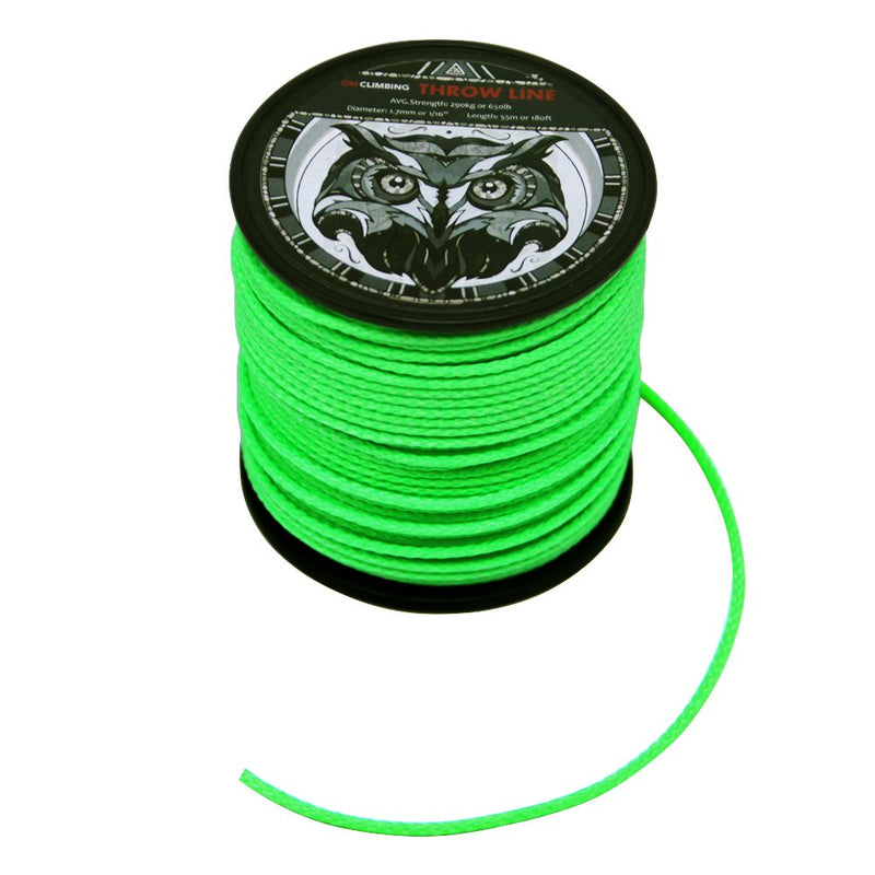 [AUSTRALIA] - GM CLIMBING 650lb / 1000lb Arborist Throw Line 180feet 100% UHMWPE for Tree Climbing Outdoor General Purpose 1/16in (1.7mm) - Green 