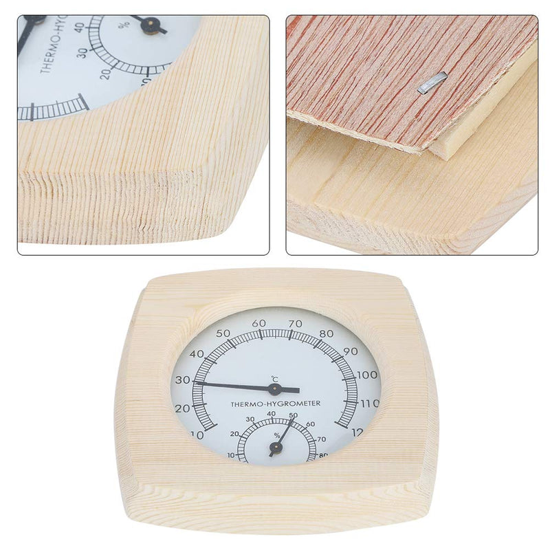 HERCHR 2-In-1 Wood Thermo-Hygrometer,Sauna Thermometer and Hygrometer,Digital Sauna Room Thermometer Hygrometer,Sauna Wooden Thermometer Sauna Temperature Humidity Meter Wooden Sauna Accessories - BeesActive Australia