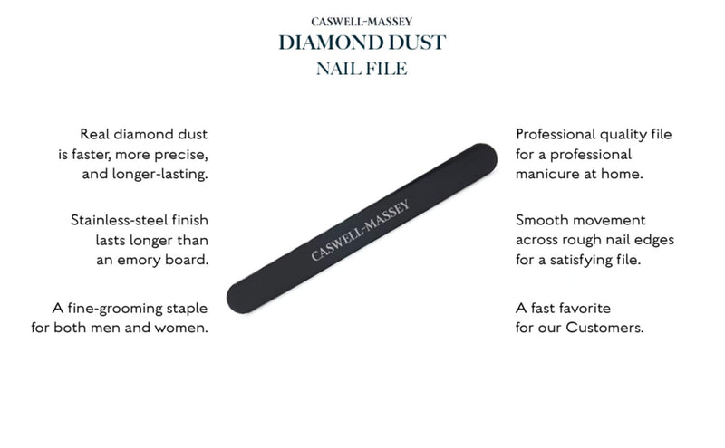 Caswell-Massey Diamond Nail File Crafted From Polished Steel is Durable & Lasts Longer – Professional Washable Nail Buffer – 7 Inches, 1 Emery Board for Natural Nails - BeesActive Australia