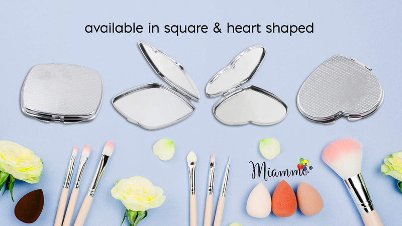 Mother Of The Groom Hearts Wedding Statement [WED17] folding compact pocket mirror - silver heart shape - BeesActive Australia
